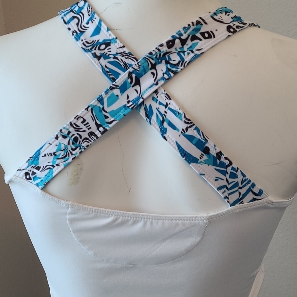 NWOT Bolle White Cross Back Sport Tank Top - Picture 5 of 7